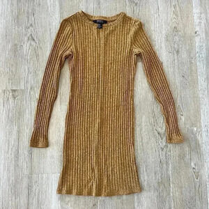 Womens Forever 21 Contemporary Brown Sweater Dress - M